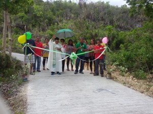 Blessing of access roads, one of the 25 access roads implemented by the community volunteers of Kalahi-CIDSS.
